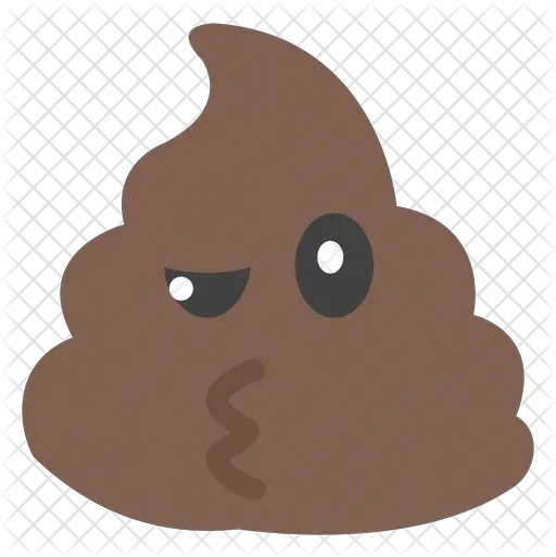 Kiss Poop Emoji Icon Of Flat Style Icon Png Shit Emoji Png