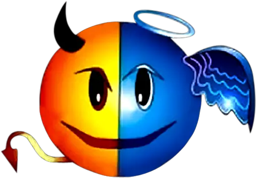 Privacygrade Half Angel Half Devil Emoji Png Emoji Icon App Answers
