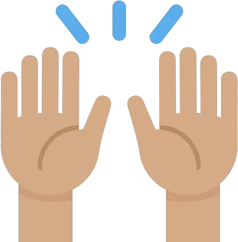 Raising Hands Emoji With Medium Skin Kunstsammlung Png Hand Emoji Png