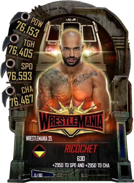 Ricochet Wwe Supercard Johnny Gargano Png Ricochet Png