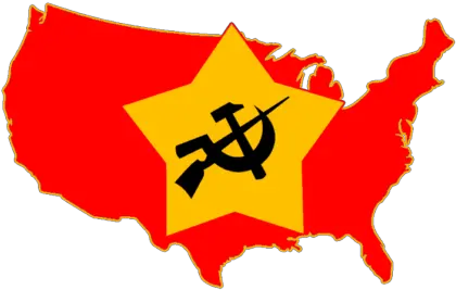 Communist International Solid United States Map Png Communist Flag Png