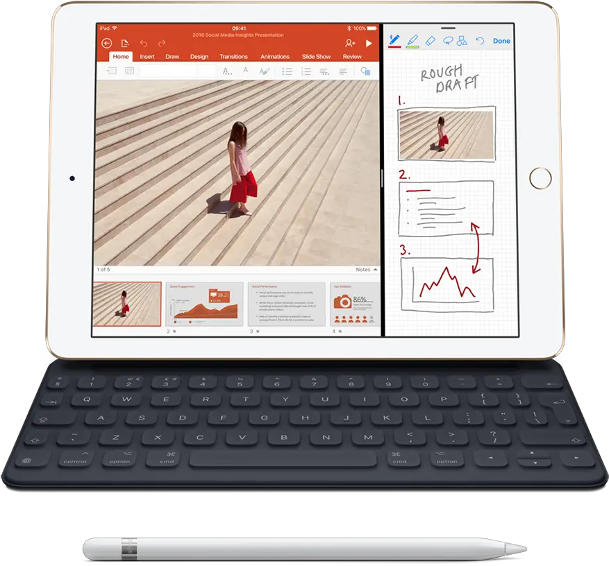 Download A Year With Ipad Pro Apple Smart Keyboard And Ipad Pro 2018 Project Visualization Png Ipad Pro Png