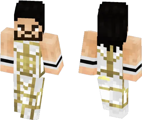 Download Seth Rollins White U0026 Gold Minecraft Skin For Free Fictional Character Png Seth Rollins Png