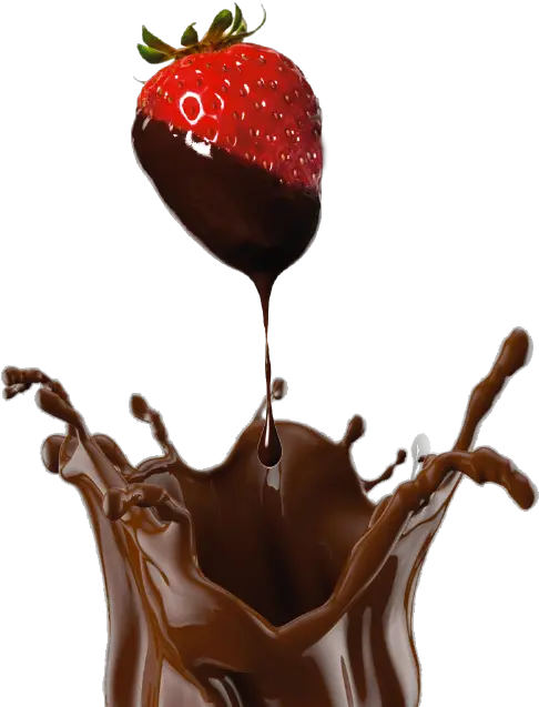 Strawberry Png Chocolate Splash