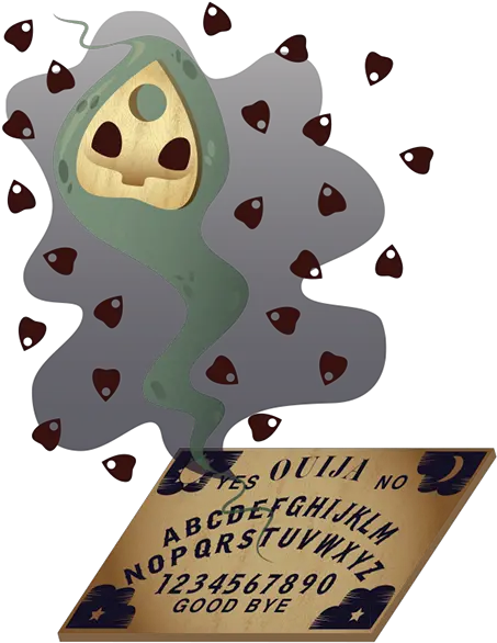 Download Planchette Ghost Illustration Full Size Png Poster Ghost Emoji Transparent