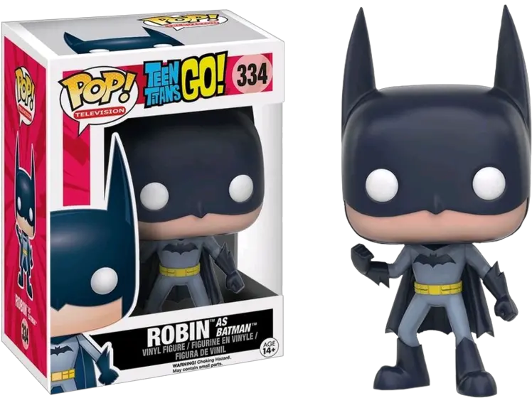 Teen Titans Go Robin As Batman Pop Vinyl Figure Funko Pop Teen Titans Png Batman And Robin Png