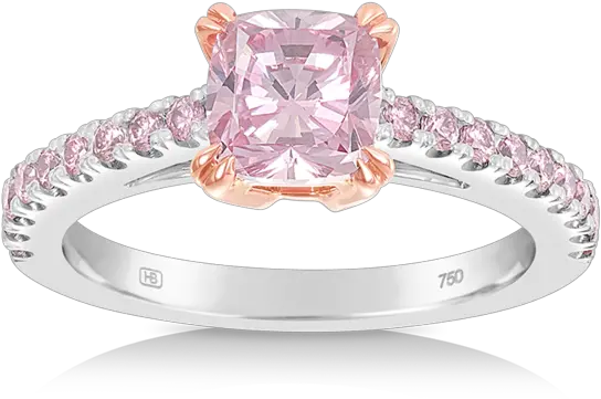 106ct Cushion Cut Argyle Pink Diamond Vault Ring Argyle Pink Diamond Ring Png Pink Diamond Png