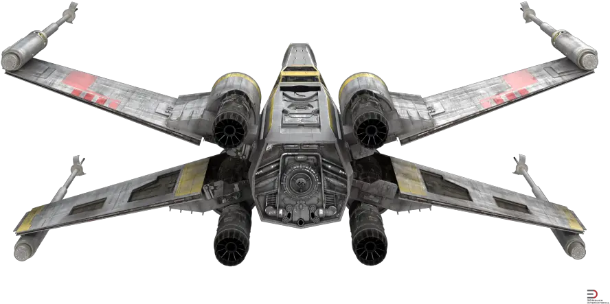 Star Wars X Wing Starfighter Yellow 3d Model Cgstudio Star Wars X Wing Png Tie Fighter Png
