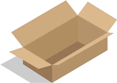 Open Rectangular Cardboard Box Caja De Carton Animada Png Rectangle Box Png