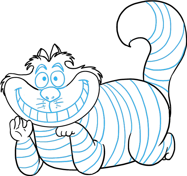How To Draw The Cheshire Cat Draw The Cheshire Cat Png Cheshire Cat Smile Png