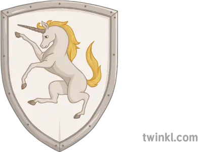 Unicorn Shield Silver History Stickers Secondary Illustration Png Silver Shield Png