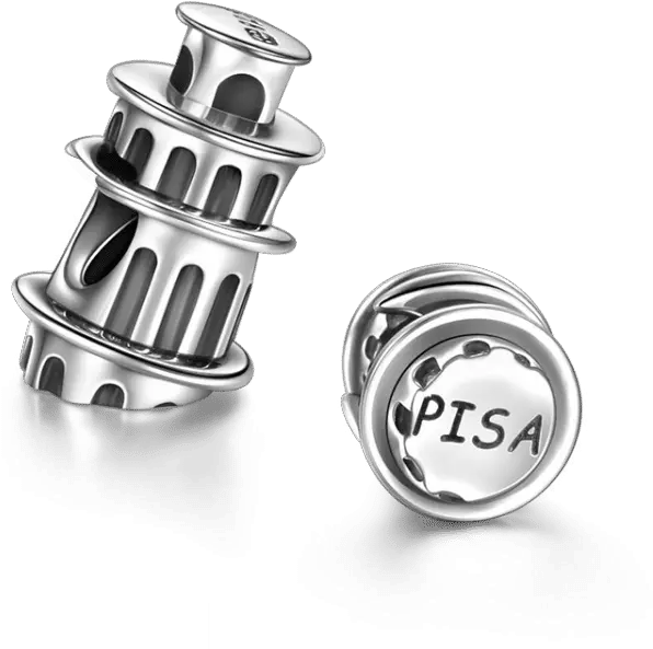 Leaning Tower Of Pisa Charm Silver Charms De Viajes Png Leaning Tower Of Pisa Png