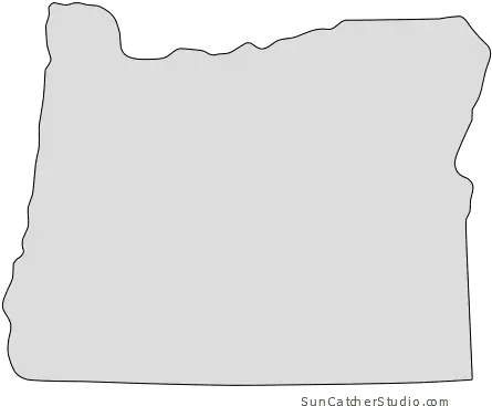Oregon Map Outline Printable State Shape Stencil Pattern State Of Oregon Silhouette Png Us Map Outline Png