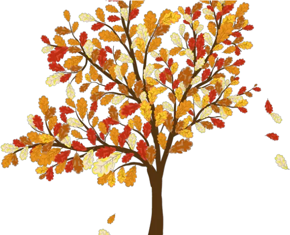 Autumn Leaves Clipart Coloured Leave Tree With Leaves Falling Drawing Png Fall Leave Png