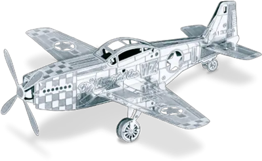 Plane Emoji Png Metal Earth P51 Mustang Diy Metal Model Metal Earth Ww2 Plane Emoji Png