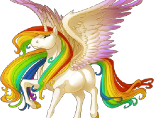 Download Hd Pegasus Clipart Rainbow Unicorn Drawings Of Valley Of Unicorns Alicorns Png Unicorn Clipart Transparent