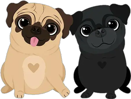 Cachorro Png Dog Pug Cople Cute Cachorro Casal Fofo Illustrated Pugs Pug Face Png