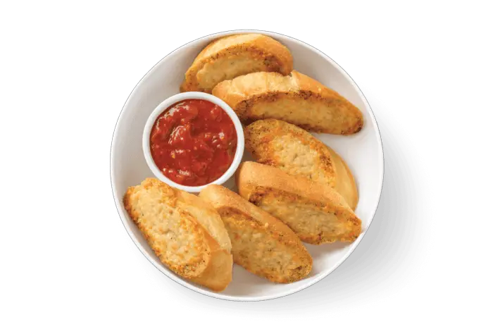 Download Hd Cheesy Garlic Bread Noodles And Company Petite Snacks Top View Png Baguette Png