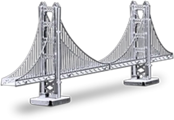 San Francisco Golden Gate Bridge 3d Metal Earth Bridges Png Golden Gate Bridge Png