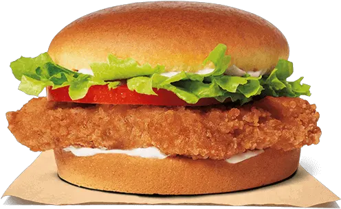 Crispy Chicken Burger King Chicken Sandwich Png Burger King Png