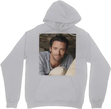 Hugh Jackman Smiling Classic Adult Hoodie Nicolas Cage Hoodie Png Hugh Jackman Png