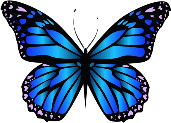 Blue Butterfly Png Clipar Image Blue And Purple Butterfly Watercolor Butterfly Png