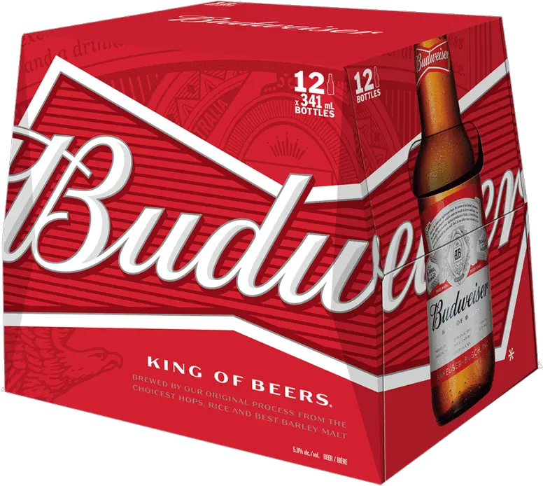Budweiser 12 Bottles Budweiser Box Transparent Png Budweiser Bottle Png