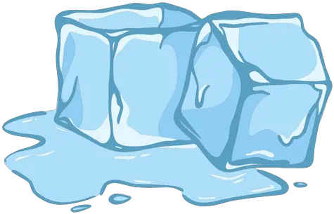 Two Melting Ice Cubes Flat Cubos De Hielo Png Ice Png