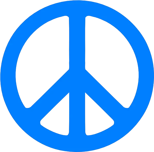 Blue Peace Sign Clip Art Blue Peace Sign Clipart Png Peace Symbol Png