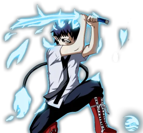 Anime Fanart And Ao No Exorcist Image Anime Sword Character Png Rin Okumura Png