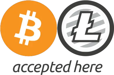 Bitcoin Litecoinacceptedheretp800px Now Speak English Bitcoin Litecoin Accepted Here Png Litecoin Logo Transparent