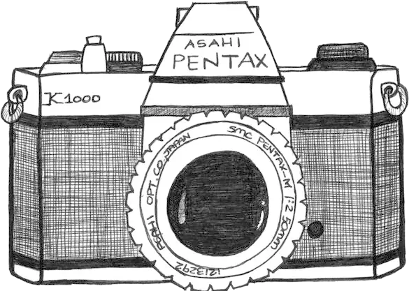 Library Of Old Time Camera Clipart Black And White Png Files Pentax Camera Clipart Old Camera Png