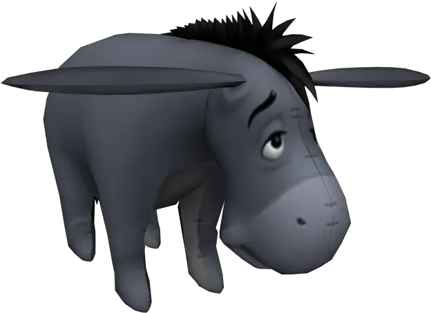 Playstation 2 Kingdom Hearts 2 Eeyore The Models Resource Working Animal Png Eeyore Transparent