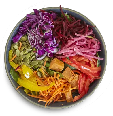 Fresh Organic Plant Based Rainbow Salad Bowl Png Salad Transparent