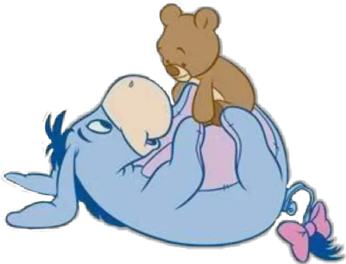 Eeyore Winniethepooh Winnie Eeyore With Teddy Bear Png Eeyore Transparent