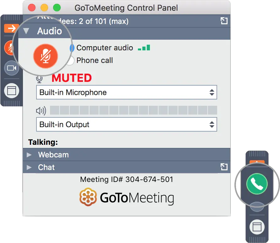 Gotomeeting Attendee Guide For Mac Gotomeeting Support Mute Yourself On Go To Webinar Png My Sound Icon Not Working