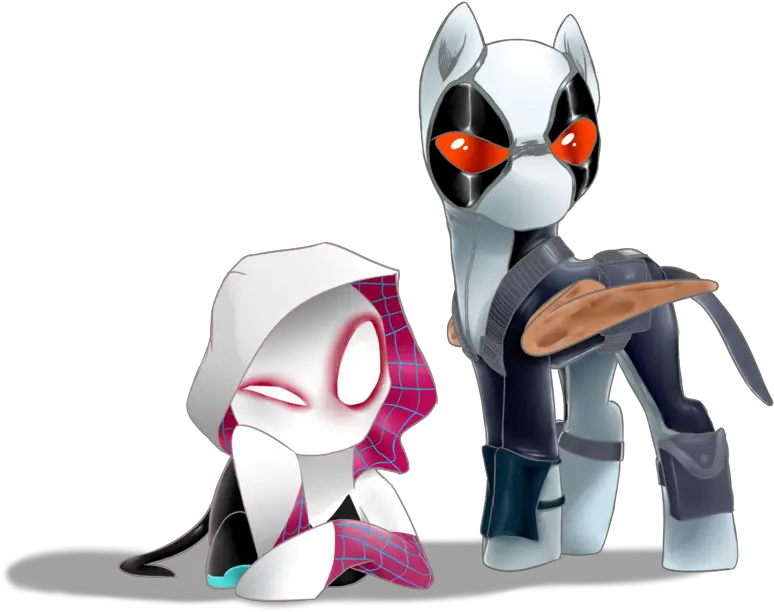 Download Hd Supermare Crossover Deadpool Derpy Hooves Mlp Derpy Hooves Fanart Png Spider Gwen Transparent