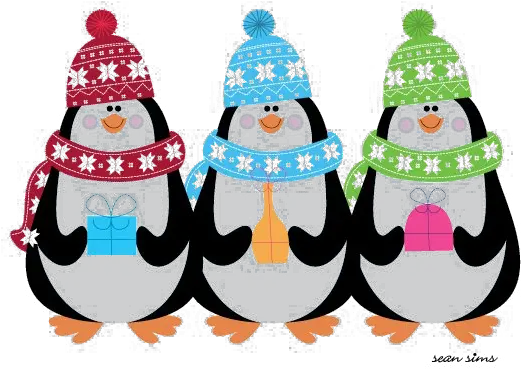 Christmas Birds Png Pic Arts Penguins Christmas Png Cartoon Christmas Tree Png