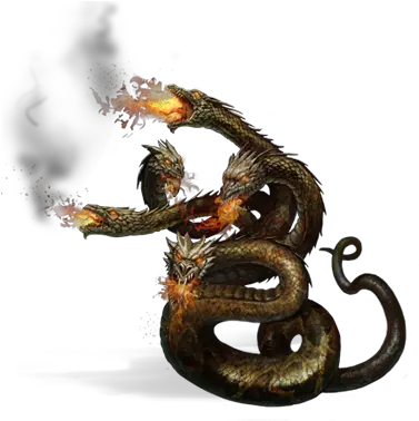 Download Fire Hydra Dragon Escupiendo Fuego Png Hydra Png