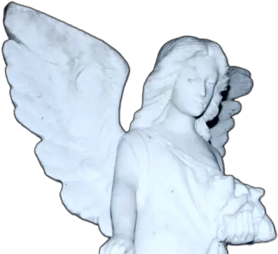 Angel Statue Vaporwave Cemetry Carving Png Angel Statue Png