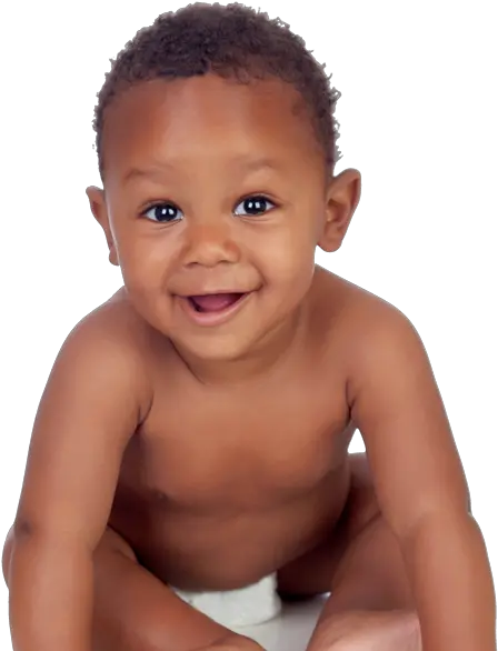 Download Hd Happy African American Baby Heat Rash Black Baby Png Baby Transparent