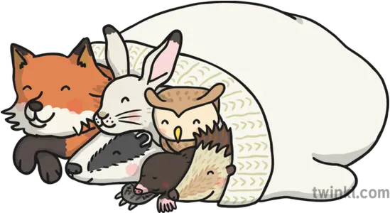 Mole Rabbit Hedgehog Badger Owl And Fox In Mitten Fox Hedgehog And Badger Png Mole Png