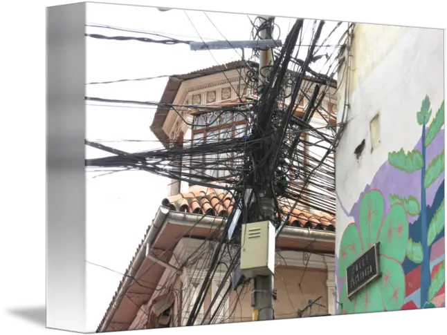 Telephone Pole In La Paz Bolivia By Matthew Straubmuller Vertical Png Telephone Pole Png