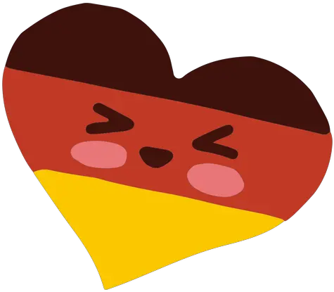 Transparent Png Svg Vector File Bandera De Alemania Kawaii Kawaii Heart Png