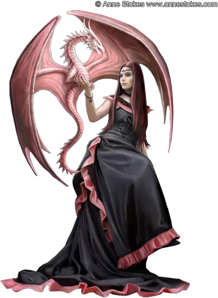 Girl And Dragon Png Official Psds Anne Stokes Cartoon Dragon Png