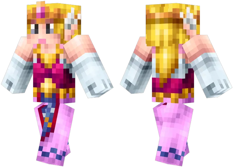 Princess Zelda Minecraft Skins Princess Minecraft Skin Zelda Png Princess Zelda Transparent