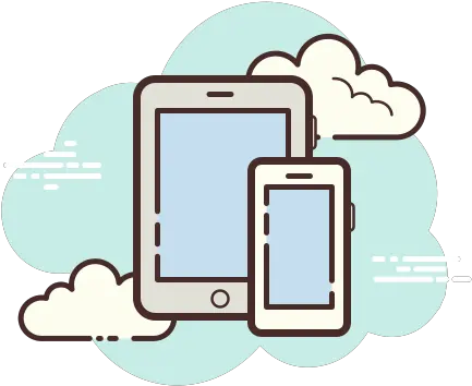 Smartphone Tablet Icon In Cloud Style Android Codes Png Tablet Icon