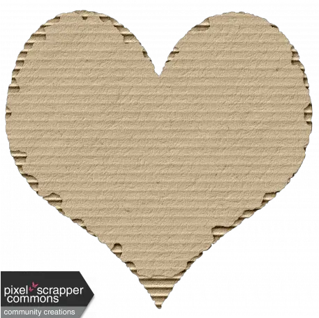 Cardboard Heart Kraft Graphic By Tina Shaw Pixel Scrapper Heart Png Pixel Heart Transparent