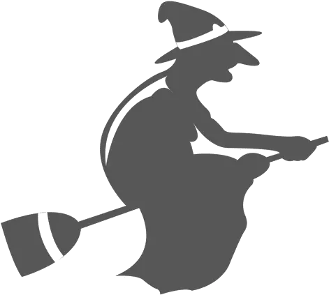 Witch Silhouette Witch Art On A Broom Broom Icon Vector Transparent PNG