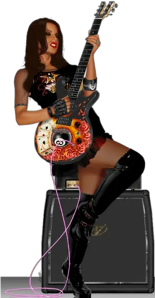 Guitar Girl Playing Png Official Psds Electric Guitar Playing Png